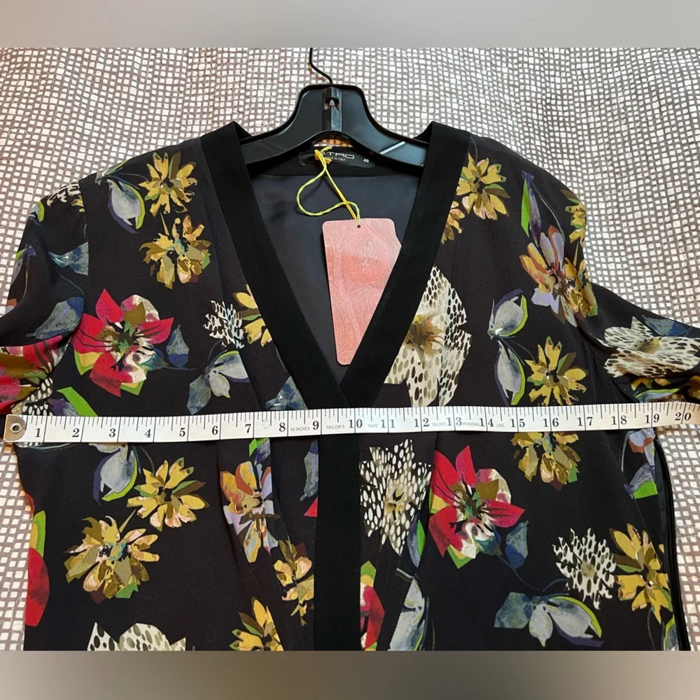 NWT Etro woman’s elegant black floral dress Size EU 48 - Picture 9 of 14